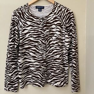 Animal print cardigan